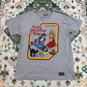 Steven Rhodes Graphic T Shirt Mens Medium Let's Sacrifice Toby Black Cat Tee